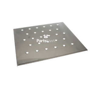 Square and silver jet plate with holes