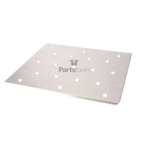 Rectangular and silver jet plate with holes